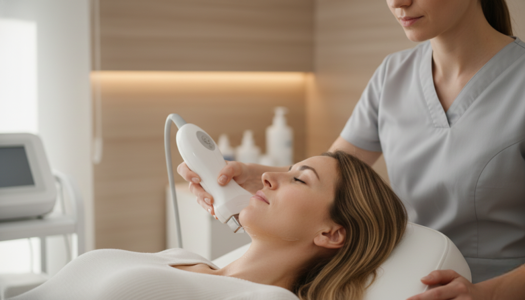 RF microneedling for collagen stimulation and non surgical skin tightening in Del Mar San Diego CA.