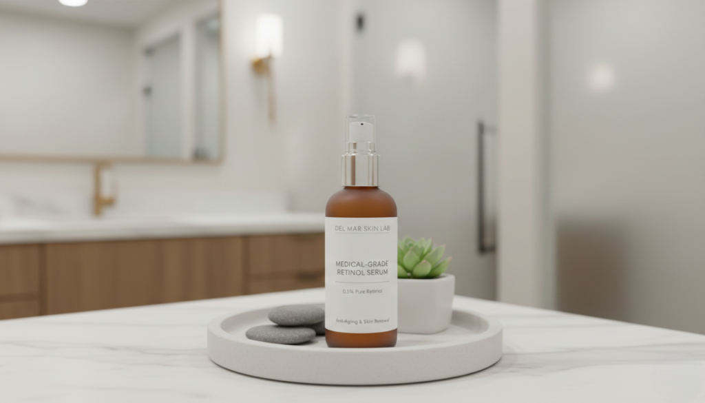 Medical-grade retinol for anti aging used in professional skin treatments in del mar CA
