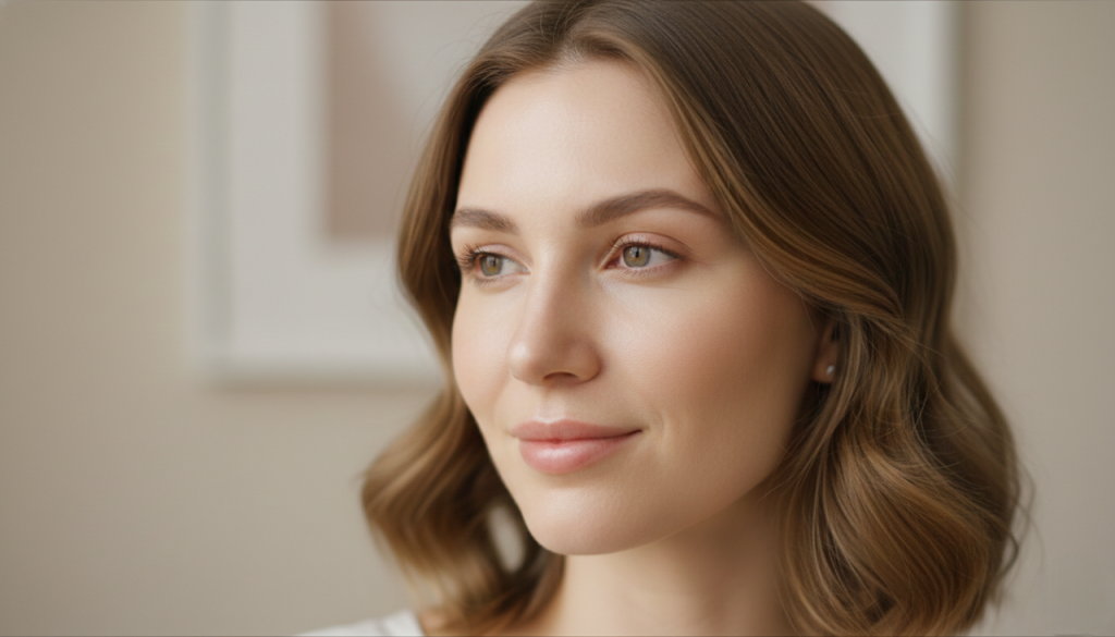 Improved skin smoothness and radiance after professional exfoliation treatment