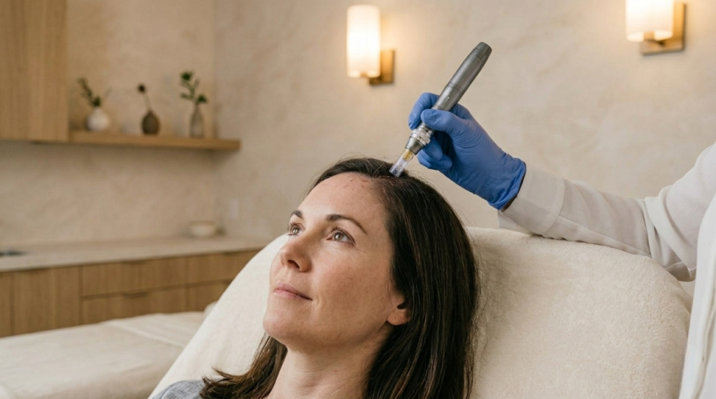 Microneedling hair restoration treatments in Del Mar CA