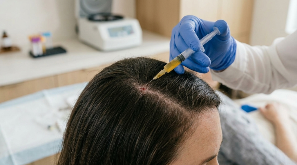 PRP hair restoration treatments in Del Mar CA for thinning hair