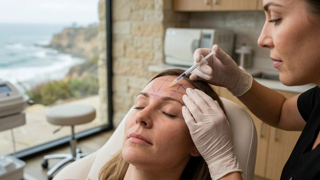 Botox treatment being performed by expert provider in Del Mar CA