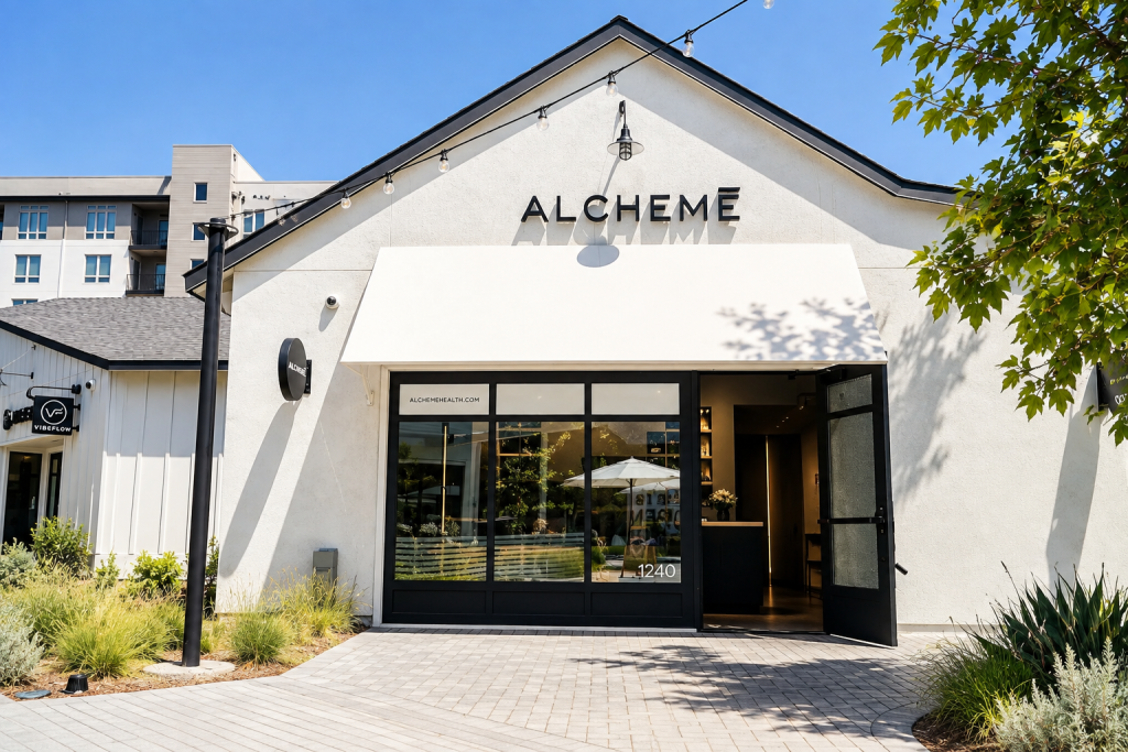 ALCHEMĒ Medical Spa Del Mar exterior at Paseo Village Way